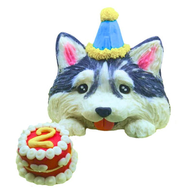 3D Custom Kawaii Birthday Cake for Pets - 6 inches with 3-inch cake